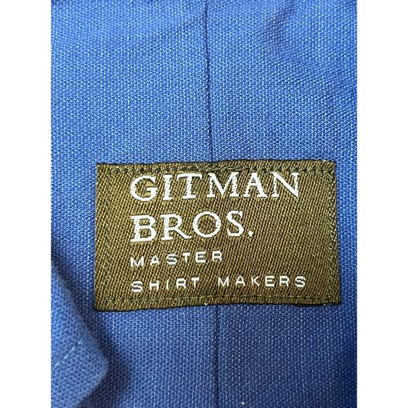 Gitman Bros. Blue Button Down Preppy Lightweight Shirt - Men's Size Large - Picture 3 of 7